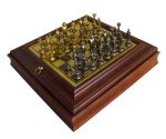 Шахматы "Наполеон" (коричн. доска) 35 см